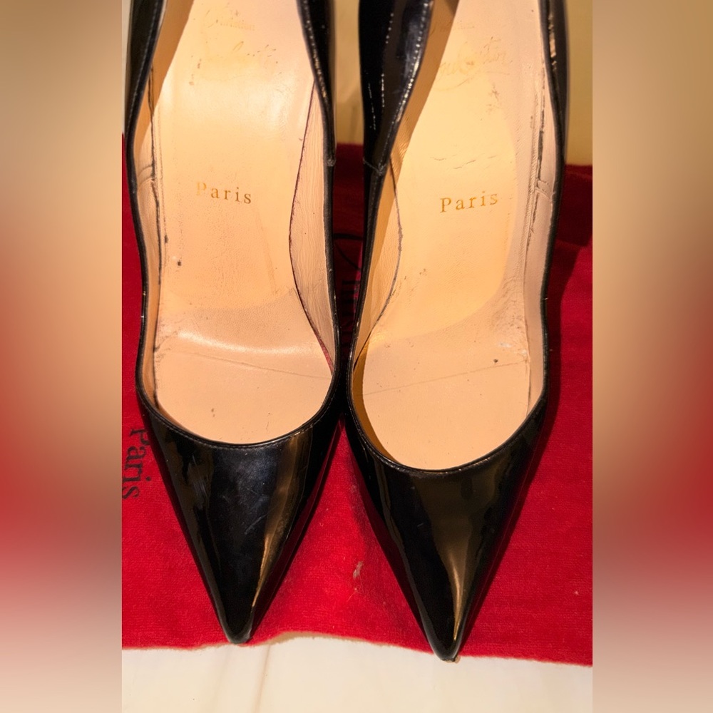 Christian Louboutin So Kate 120 Black Patent Leather Heels – Size 37 - Picture 6 of 8